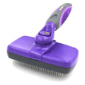 Self-cleaning slicker brush